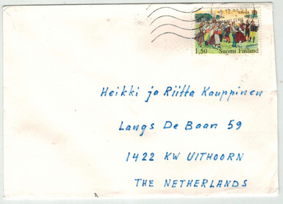 1981 Eurooppa 1,50mk kirje Hollantiin