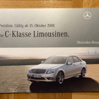 Hinnasto ja lisävarusteet Mercedes W204 C-sarja 2008 Esite - pikkukuva 1