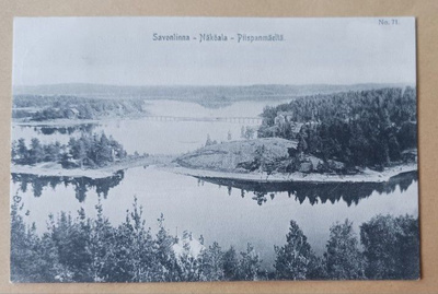 Savonlinna, näköala Piispanmäeltä, vanha mv pk, p. 1911