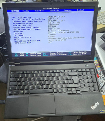 Lenovo W540, i7-4600, 8Gb, ei hd, näppis ei toimi