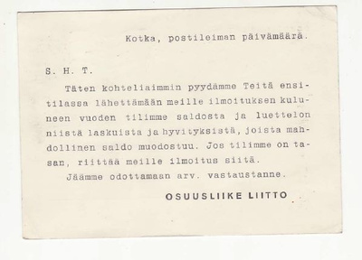 FIRMAKORTTI KOTKA OSUUSLIIKE LIITTO