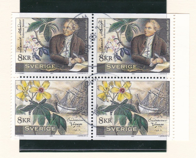 RUOTSI 2001 - H 533 ( Fa 2265 - 2266 ) NELILÖ LEIMATTUNA