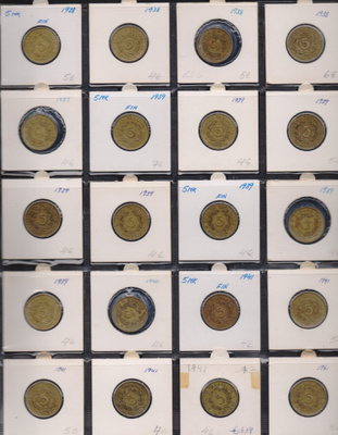 1938-1941 5 markkaa 20kpl