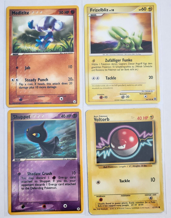 Pokemon Kortit - 4 erilaista korttia