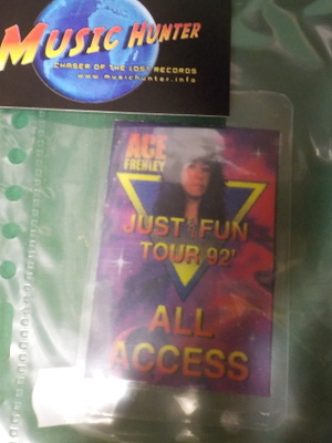 ACE FREHLEY - JUST FOR FUN TOUR ´92 BACKSTAGE PASSI