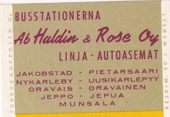 Linja- Autoasemat Ab Haldin & Rose Oy  2/9