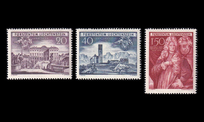 Liechtenstein 281-3 ** Prinssi Johann Adamin Schellenberg (1