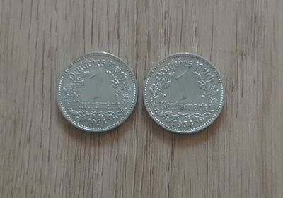 1 Reichsmark 1934 E, 1934 J