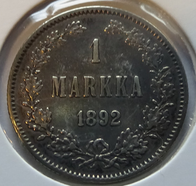 1892 1 markka kl8 hyväkuntoinen kolikko