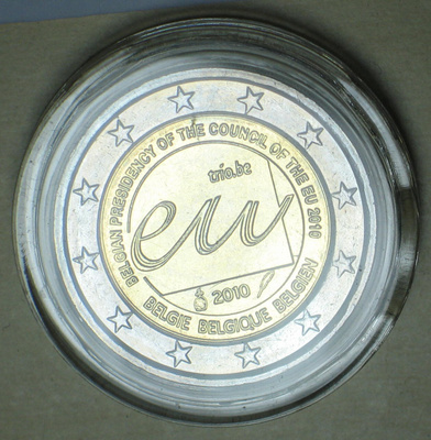 2010 Belgia 2€ juhlaraha EU-puheenjohtajakausi UNC