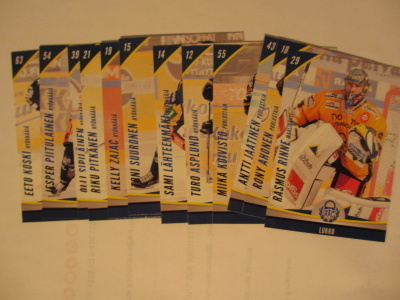 Cardset 2015-16 Lukko 286-297 teamset