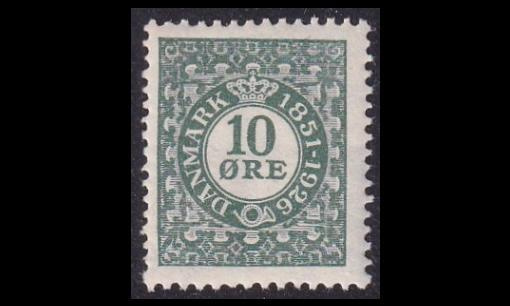 Tanska 153 ** Postimerkinjuhlavuosi 10 öre (1926)