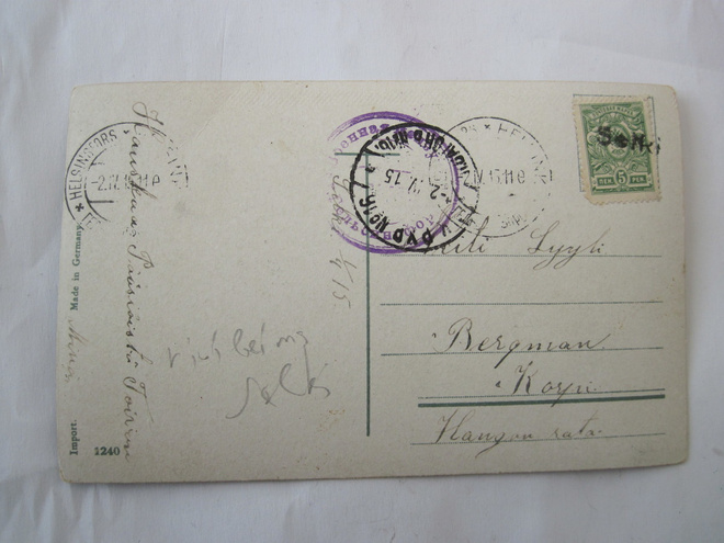 VANHA Postikortti Rivileima Selki Koski 1915