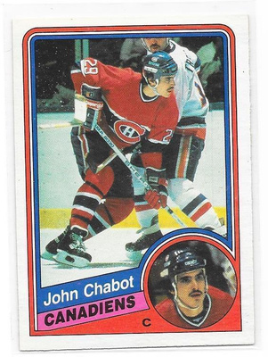 1984-85 OPC #258 John Chabot Montreal Canadiens