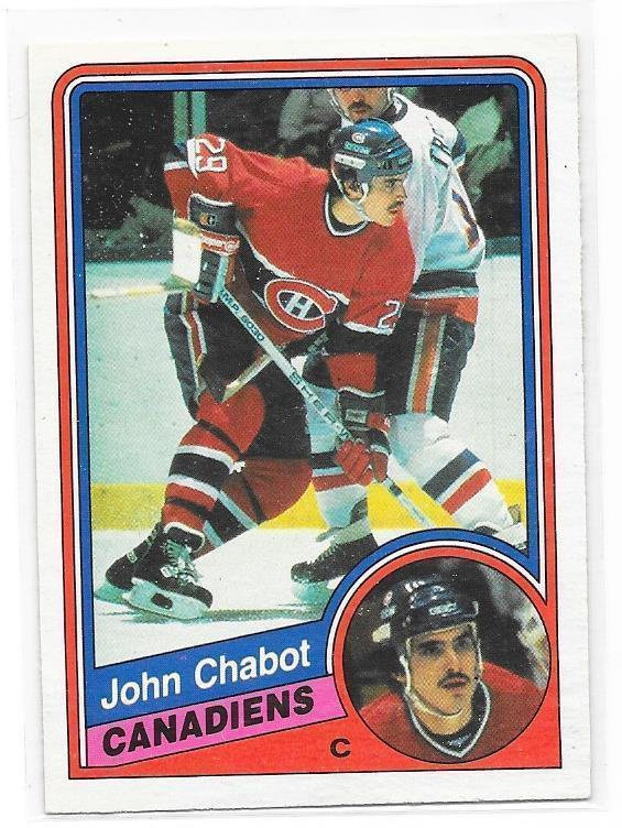 1984-85 OPC #258 John Chabot Montreal Canadiens