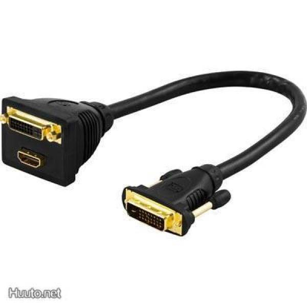 DVI-sovitin, Dual Link, DVI-D uros - DVI-D n ja HDMI n, 0.1m