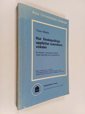 Taisto Määttä : Contrastive studies in the perception of ...