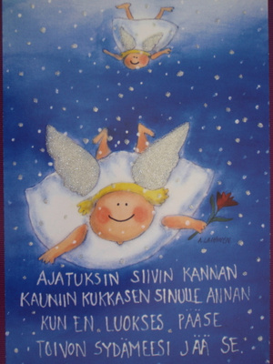 Arja Laihonen enkeli tuo kukkasta