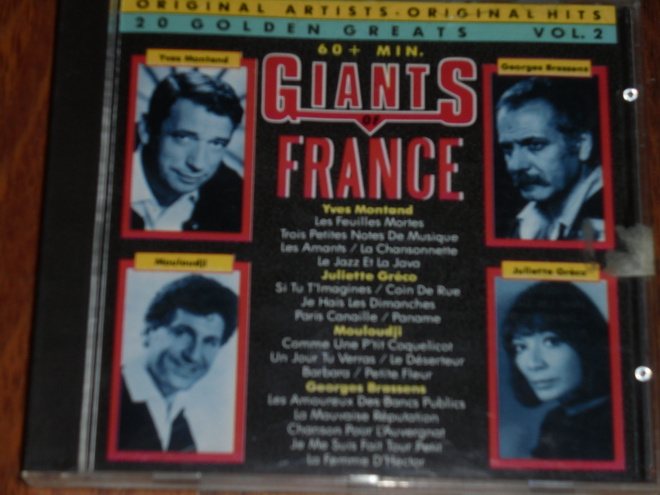 CD - GIANTS OF FRANCE - kokoelma  1988 chanson,pop MINT-