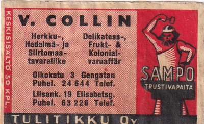 V. Collin. Oikokatu 3. Liisank.19    6/3