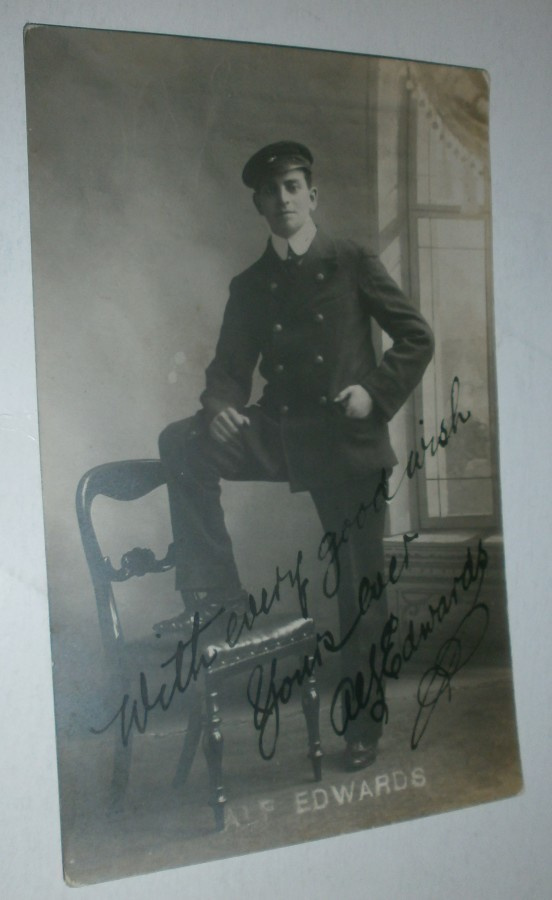 Alf Edwards - muusikko, ihailijakuva + signeeraus