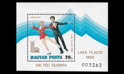 Unkari 3396BL140 ** Talviolympialaiset Lake Placid (1979)