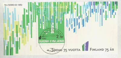 1992 Suomi 75v blokki loisto H:linna -92