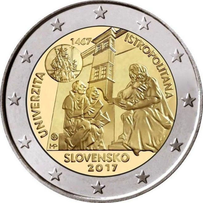 ** SLOVAKIA 2€ 2017 Istropolitana pillerissä **