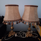 2X pöytälamppu vintage messinkiset koristeelliset jalat 1900 - pikkukuva 2
