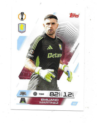 2025-26 Topps Match Attax #83 Emiliano Martinez , Aston Vill