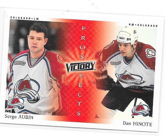 00-01 UD Victory #261 Serge Aubin & Dan Hinote Colorado RC
