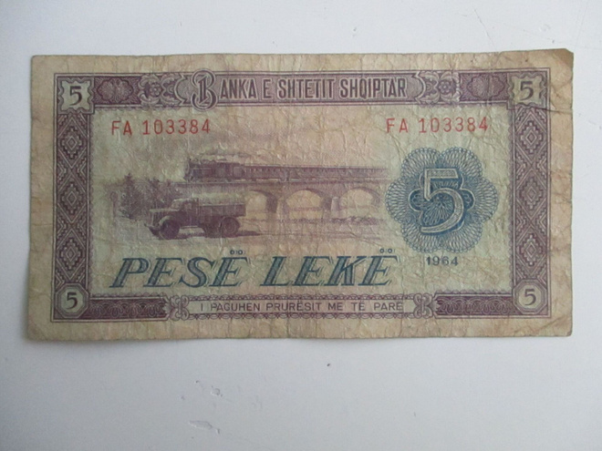 ALBANIA 5 LEKE 1964 (K11-19)
