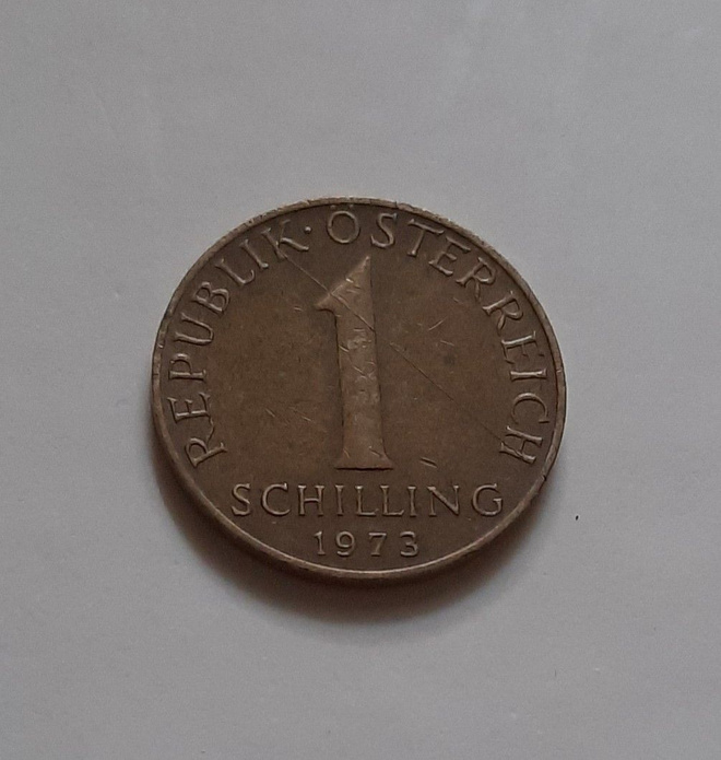Itävalta 1 shilling 1973, kiertänyt