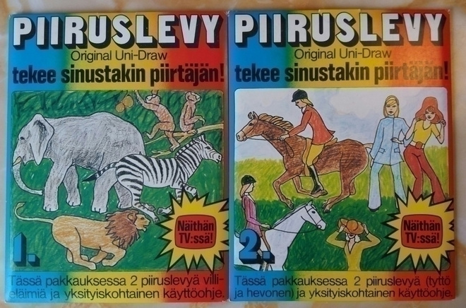 PIIRUSLEVY - 4kpl - Original Uni-Draw