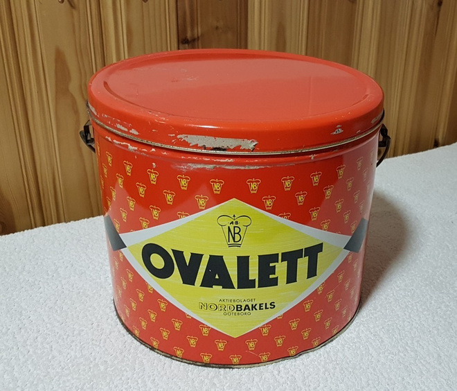 ISO Vanha peltipurkki OVALETT AB Nordbakels  Göteborg