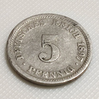 Saksa 5 Pfennig 1897D - pikkukuva 3