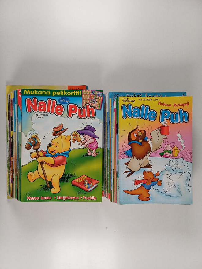 Laatikollinen Nalle Puh -lehtiä 1991-2009