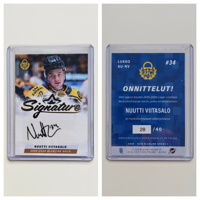 Nuutti Viitasalo Gold Signature Blueline