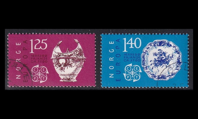 Norja 724-5 o Europa taidekäsityöt (1976)