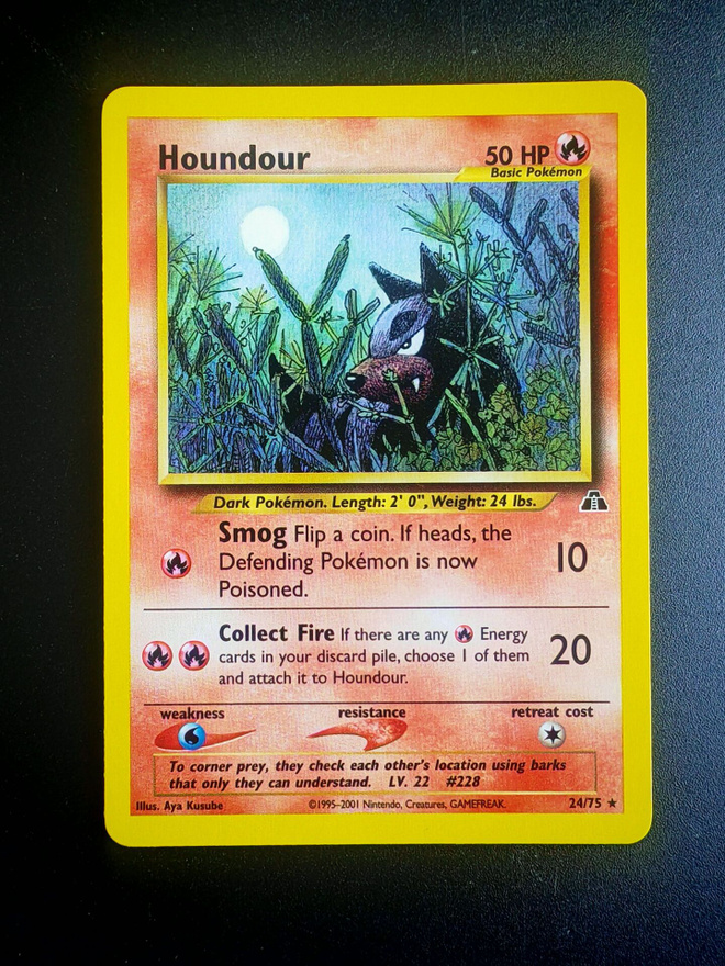 Pokemon kortti Houndour Neo Discovery rare