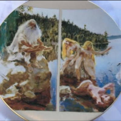 Arabia Kalevala 3 seinälautanen – Akseli Gallen-Kallela 1985