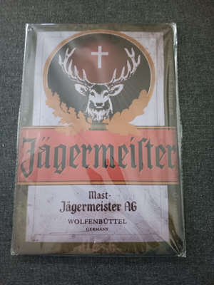 Peltikyltti Jägermeister uusi retro