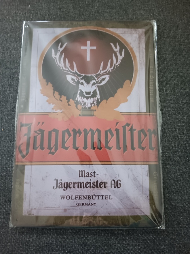 Peltikyltti Jägermeister uusi retro