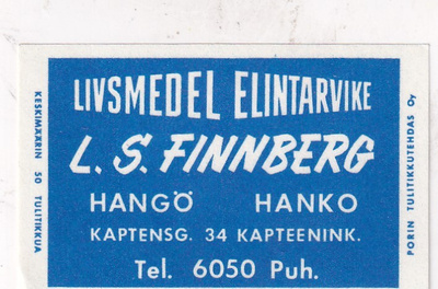 Hangö - Hanko, L. S. Finnberg    .s43