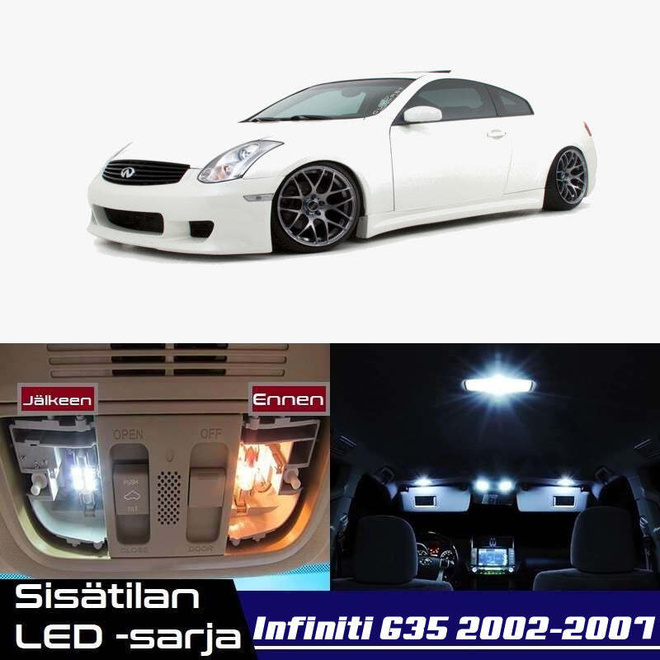 Infiniti G35 (V35) Sisätilan LED-sarja 9-osainen