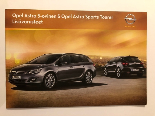 Myyntiesite - Opel Astra lisävarusteet - 9/2010
