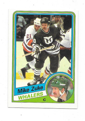 1984-85 OPC #80 Mike Zuke , Hartford Whalers