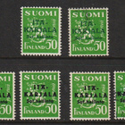 1941-43 50Pennin Itä-Karjala-lisäpainamamerkkejä 6erilaista - pikkukuva 1