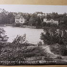 Helsinki, näkymä Kaivopuiston huviloille, p. 1934 + laival. - pikkukuva 1