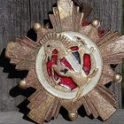 Vanha kunniamerkki, kuvassa sotaratsu. Halkaisija - 53 mm. - pikkukuva 5